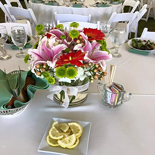 WGV Cylinder Glass Vase, Diameter 5", Height 5", Clear Glass Floral Planter Container, Floating Candle Holder for Wedding Party Event Home Office Decor, 1 Piece - size: 5"x5"H CL