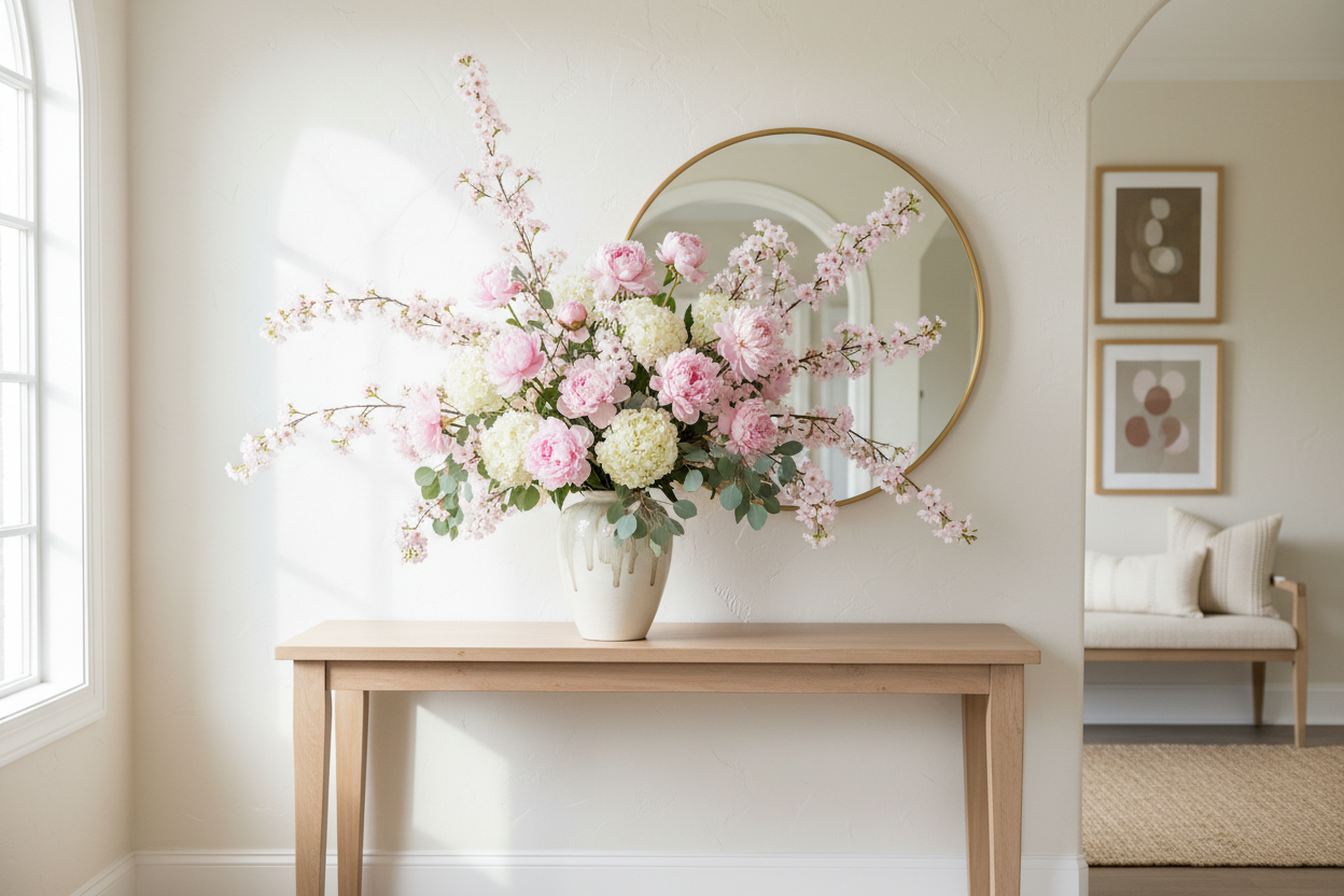 How to Create a Welcoming Entryway with Artificial Flowers