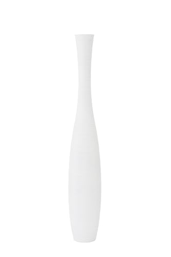 Leewadee Decorative Tall Floor Vase for Living Room Decor, 41 inches, White, Resin - color: White, size: 41 inches