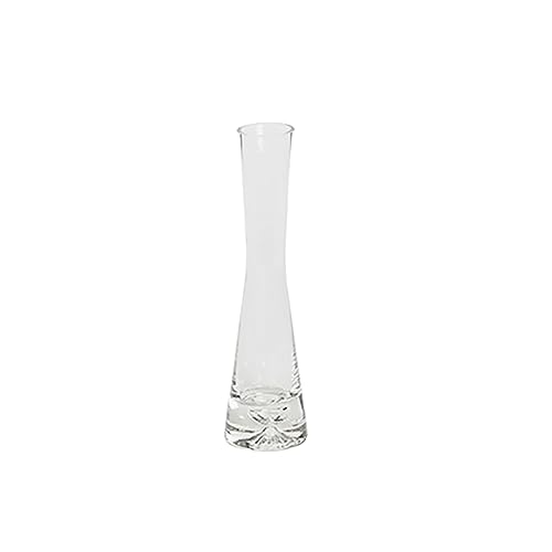 GSHLLO Clear Glass Flower Vases Small Single Stem Vases Vintage Bud Vase Decorative Floral Vase Home Office Decoration Vase Wedding Tabletop Centerpieces