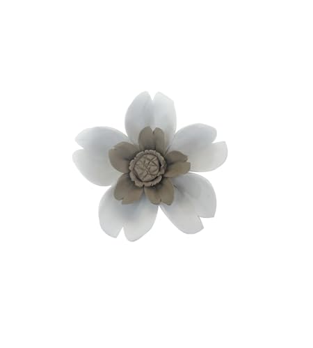 Ceramic Flower Wall Art, Artificial Flower Wall Sculpture，Handcrafted 3D Hanging Porcelain Flowers ,3D Wall Hanging Decor ,Porcelain Flower Wall Décor for Home，Hallway，Kitchen，Office (White,Plum Blossom, 2.76") - color: White,Plum Blossom, size: 2.76"