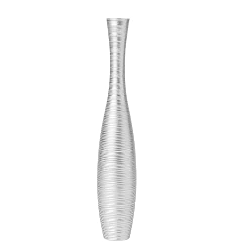 Leewadee Decorative Tall Floor Vase for Living Room Decor, 26 inches, Silver, Resin - color: Silver, size: 26 inches