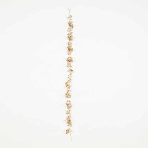 Efavormart 6.5ft Metallic Gold Artificial Magnolia and Jasmine Flower Garland, Shimmering Floral Hanging Vine for Table Runners, Arches and Backdrop Decor - color: Type8