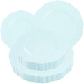 WDF 60pcs Mint Green Plastic Plates - Baroque Dinner Plates Including 30 Green Plates Disposable10.25inch, 30 Dessert Plates 7.5inch for Upscale Wedding/Party/Picnic/Spring - color: Mint Green, size: 60PCS
