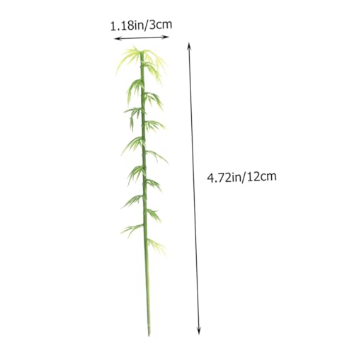 GLEAVI Sturdy Plastic Fake Bamboo Trees Mini Model Decor Artificial Trees for Home