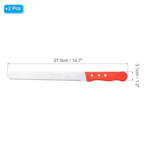 PATIKIL Floral Foam Knife, 2 Pcs 37.5 x 3.1CM Florist Professional Cutting Knife for Flower Foam Block Cake, Wooden Handle - size: 37.5 x 3.1CM