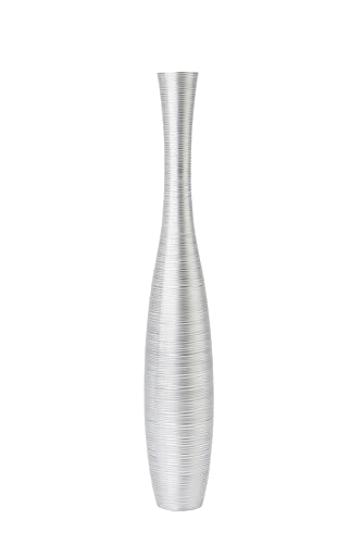 Leewadee Decorative Tall Floor Vase for Living Room Decor, 41 inches, Silver, Resin - color: Silver, size: 41 inches