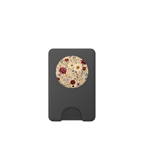 Mixed Flower Bouquet Floral Pattern Wildflowers PopSockets PopWallet for MagSafe - style: Magnetic PopWallet