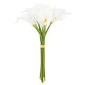 M METERXITY 10-Pack White Artificial Calla Lily Flowers,14 Inch Faux Calla Lily PU Bouquets Real Touch Faux Flowers for Home/Wedding/Christmas/Party - color: White