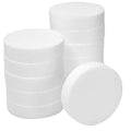 Juvale White Round Floral Foam Circles - 12-Pack, 4 x 4 x 1 in - Foam Blocks for Crafts & Floral Arrangements - Smooth Surface for Painting & Decorating