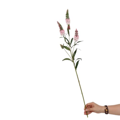Artificial Lavender Lupine Flowers - 75cm (30 inches) High, 3PCS, 5 Flower Heads Perfect for Weddings, Restaurant, Office, and Bedroom Decor (Pink) - color: Pink