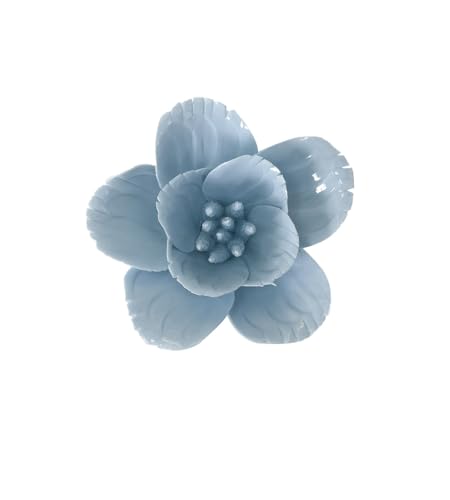 Ceramic Flower Wall Art, Artificial Flower Wall Sculpture，Handcrafted 3D Hanging Porcelain Flowers ,3D Wall Hanging Decor ,Porcelain Flower Wall Décor for Home，Hallway，Kitchen，Office (Blue,Cherry Blossoms, 2.76") - color: Blue,Cherry Blossoms, size: 2.76"