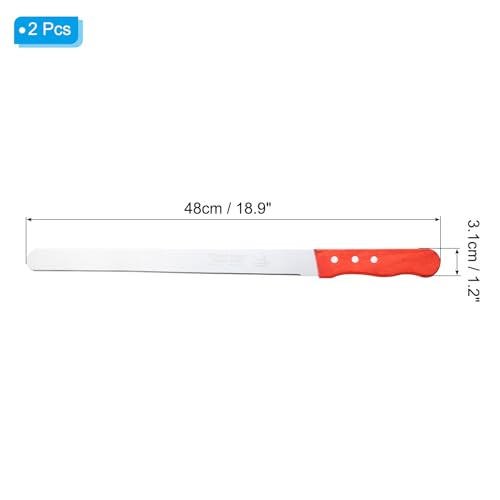 PATIKIL Floral Foam Knife, 2 Pcs 48 x 3.1CM Florist Professional Cutting Knife for Flower Foam Block Cake, Wooden Handle - size: 48 x 3.1CM