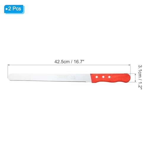 PATIKIL Floral Foam Knife, 2 Pcs 42.5 x 3.1CM Florist Professional Cutting Knife for Flower Foam Block Cake, Wooden Handle - size: 42.5 x 3.1CM