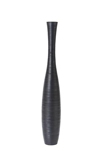 Leewadee Decorative 41 inches Tall Floor Vase for Living Room Home Decor, Black, Resin - color: Black, size: 41 inches