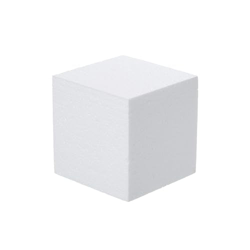 Crafare 4x4x4inch Square Foam Blocks 6 Pack Polystyrene Foam Cubes for Craft Arts School Projects Sculptures Floral Arrangements Modeling and Centerpieces - size: 4x4x4in 6pcs