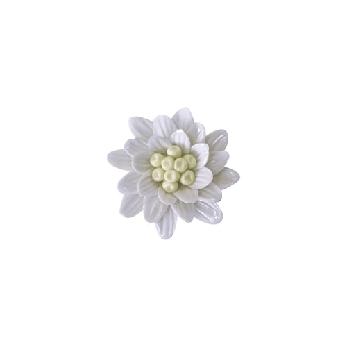 Ceramic Flower Wall Art, Artificial Flower Wall Sculpture，Handcrafted 3D Hanging Porcelain Flowers ,3D Wall Hanging Decor ,Porcelain Flower Wall Décor for Home，Hallway，Kitchen，Office (White,Marguerite, 2.76") - color: White,Marguerite, size: 2.76"