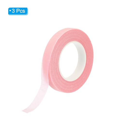 PATIKIL Floral Tape 1/2" x 30 Yard, 3 Pack Flower Wrap Adhesive Tape for Bouquet Stem Wrapping, Pink - color: Pink