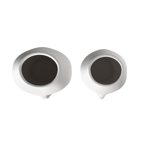 Howard Elliott Collection Matte White Abstract Faces Ceramic Floor Vase Set, 2 Piece (Tall and Small), Decoration for Home, Office, Living Room, Hallway, Entryway or Any Room, Ideal Gift for Wedding