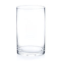 Enova Floral Clear Glass Cylinder Vase 6 x 10 Inches Round Flower Vase, Pillar Candle Floating Candle Holder Vase, Tall Glass Vase for Flowers, Glass Vase for Decor, Wedding Centerpieces (1 Piece) - size: 6W x 10H