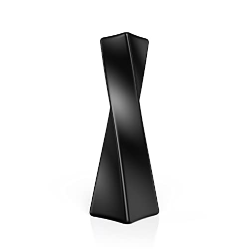 Ceramic Vase, Small Flower Vase Home Decor, Modern Farmhouse Decorative Vase, Dinner Table, Mantel, Entryway, Shelf, Centerpieces, Living Room Décor, Unique Geometric Vases Black jarrones decorativos - color: Black, size: 11.8 IN