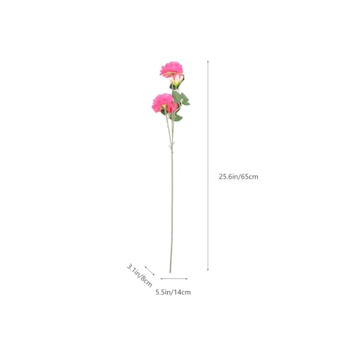 6pcs Artificial Peony Flower Picks Rose Red Flower Bunch Decor for Wedding Centerpieces Home Table Vase Decorations