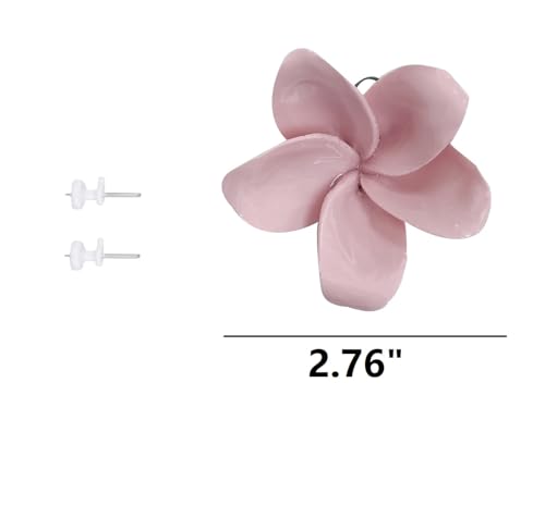 Ceramic Flower Wall Art, Artificial Flower Wall Sculpture，Handcrafted 3D Hanging Porcelain Flowers ,3D Wall Hanging Decor ,Porcelain Flower Wall Décor for Home，Hallway，Kitchen，Office (Pink,Frangipani, 2.76") - color: Pink,Frangipani, size: 2.76"