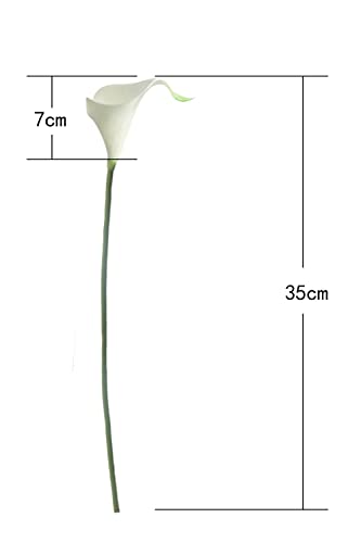 Letjolt Artificial Calla Lily Flowers, Yellow White, 20Pcs | Fake Flower Bouquet, Home Decoration, Wedding Party Decor - color: Yellow-white