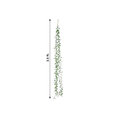 Efavormart 10 Pack 3.5ft Artificial Weeping Willow Hanging Vines with Stems, Lifelike Faux Trailing Greenery for Wedding Backdrop Wall Decor, Arch Staging and Home Patio Accents - color: Type11