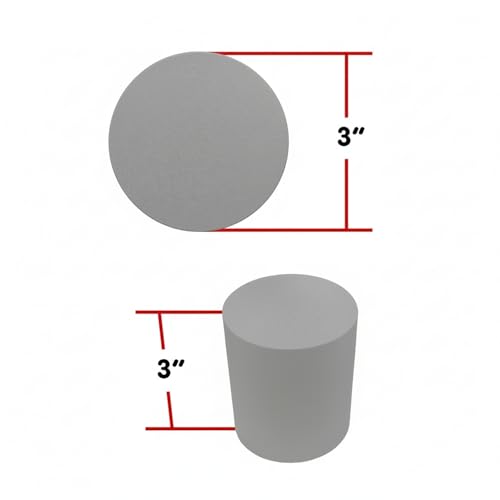 XCEL Florist Foam Floral Foam Blocks - Reusable, Weather Resistant Styrofoam for Artificial Flowers (Gray 3" Round x 3" Thick - 10 Pack) - color: Gray 3" Round x 3" Thick - 10 Pack