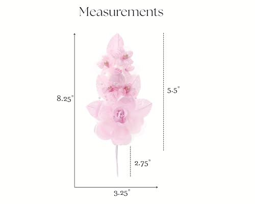 Set of 12 Artificial Silk Organza Craft Rose Flower, 12 Corsage Wristlet, 12 Pin Back DIY Boutonnieres for Wedding, Bridesmaids, Groomsmen, Quinceanera, Prom, Sweet 16 (Pink) - color: Pink