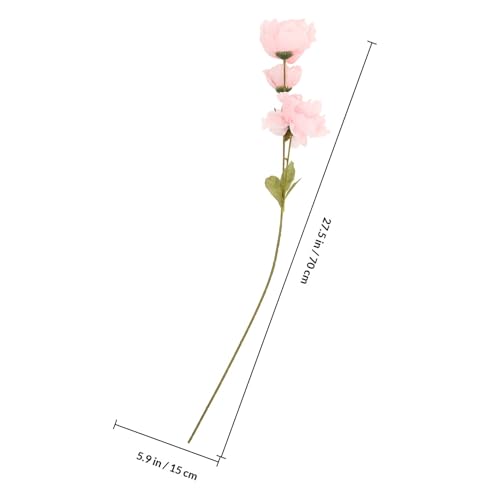 Alipis Artificial Peony Flowers Bouquet, 5pcs Pink Silk Peonies with Long Stems, Realistic Faux Flower Arrangement for Home Décor, Wedding Centerpieces, and Party Decorations
