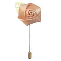 Flairs New York Gentleman's Essentials Premium Handmade Flower Lapel Pin Boutonniere - color: Champagne Gold [Rose Gold Leaf]