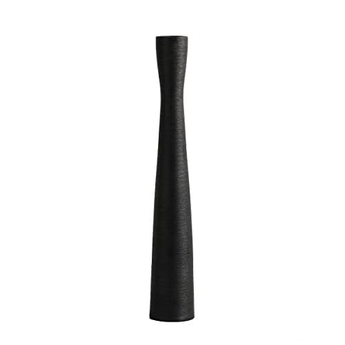 AETVRNI Black Vase,20"Tall Ceramic Floor Vase for Pampas Grass Dried Flower | Modern Minimalist Textured Vase for Faux Stems or Branches,Skinny Matt Vase for Fireplace,Table,Porch,Home Office Decor - color: Black 50cm
