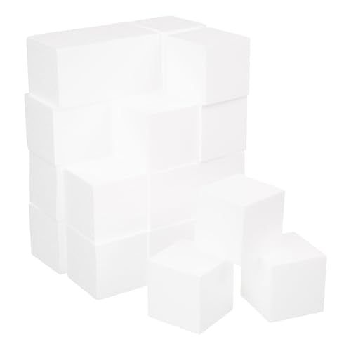 Crafare 3x3x3 Inch 24Pack Craft Foam Square Polystyrene Square Cubes for Arts Projects Sculptures Floral Arrangements Modeling and Centerpieces - size: 3x3x3inch 24pcs