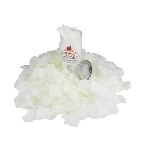 CODE FLORIST 1100 PCS Silk Rose Petals for Valentine's Day,Fake Rose Petals for Romantic Night,Wedding,Proposal Anniversary Flower Decorations(Separated,Scented,Ivory) - color: Ivory, size: Separated 1100 pcs