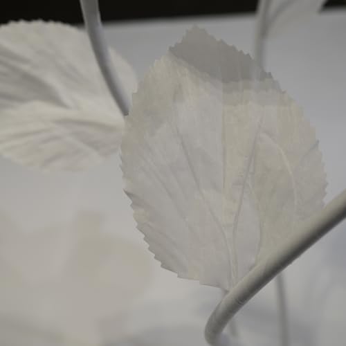Oversized White Roses Giant Artificial Flowers for Decoration with Stand,Large Paper Rose Sculpture for Wedding,Party,Retail Window Display,Photo Prop,Commercial & Event Decor - color: White