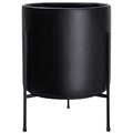 D'vine Dev Mid Century Plants Pot Cylinder Planter with Heavy Duty Stand, XX-Large 16 Inch Pot, 22.8 Inch with Stand Height, Black, 96-T-B-5 - color: Black, size: XX-Large 16 Inch
