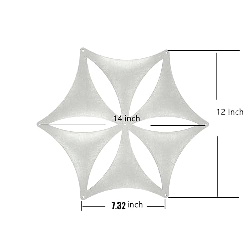 Felt Fiber Surface High Density Polyester Fiber Board 3D Flower Venus 14"x12" Hanging Room Divider Panel Cut Room Partition Home Decoratio(12 Pcs) (Orange) - color: Orange