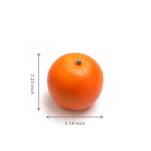 Caihao 6PCS Simulation Plastic Oranges, Yellow Fake Oranges, Decorative Fruit Bowls, Used for Furniture Decoration, Kitchen Decoration, Window Display and Photo Props - color: Oranges