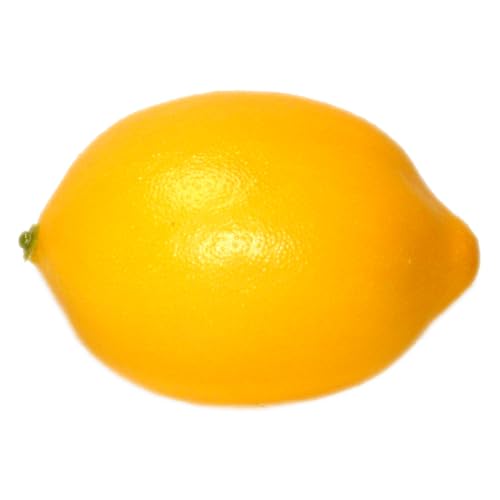 Vasefill Artificial Lemon Pack of 6 Yellow Citrus - Decorative Lemons Faux Fruit Fake - Six Pieces - color: Lemon