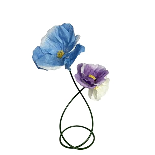 Blue Purple White Artificial Faux Flower Set Outdoor/Indoor Decor - 3D Waterproof Bendable Looking Fake Mixedcolor Flower Plastic Plants Floral Home Decor, Decoration for Party/Office/Hotel/Patio - color: S-mixed Color-b