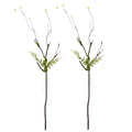 2Pcs 100cm/39in Artificial Cherry Blossom Trees Branches Natural Garland Wood Twigs Bendable Vine Trunk Silk Plants with Moss for Wall Hanging Photo Home Room Garden Reptile Decoration - size: 39 INCH