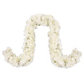 4 PCS Cherry Blossom Garland Artificial Silk Flower Vine Hanging Floral Decor for Wedding Arch Party Home Garden Wall Decoration (White) - size: 70in-4pcs-White