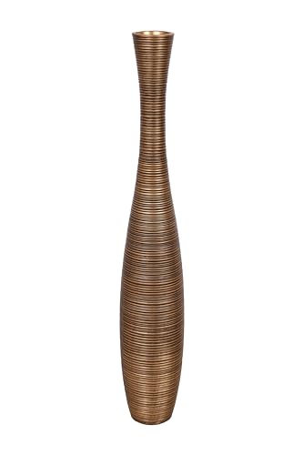 Leewadee Decorative Tall Floor Vase for Living Room Decor, 34 inches, Gold, Resin - color: Gold, size: 34 inches