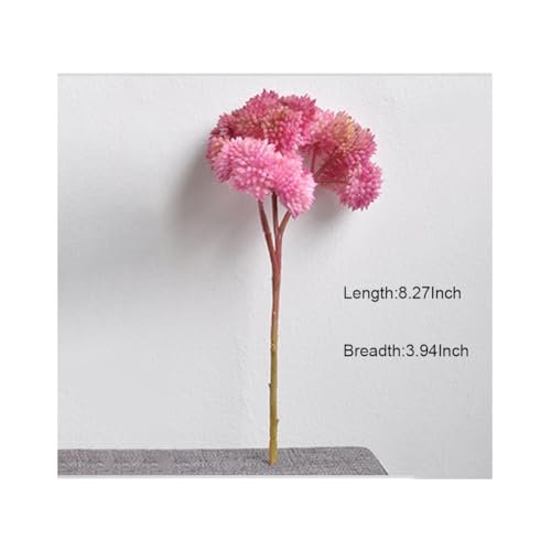 6PCS Artificial Succulent Flower, Plastic Plants Green Artificial Plants for Home Garden Decorations, Party Decorations, Bedroom Office Decorations, Wedding Decorations(Pink) - color: Pink, size: 6PCS