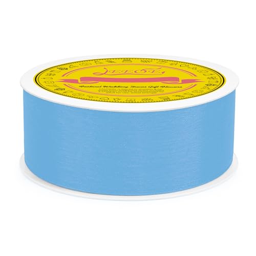 Light Blue Organza Ribbon 1-1/2 inch x 50 Yards Sheer Chiffon Ribbon for Gift Wrapping Wedding Invitations Party Decoration Bridal Bouquets Crafts - color: Light Blue, size: 1-1/2" X 50 Yards