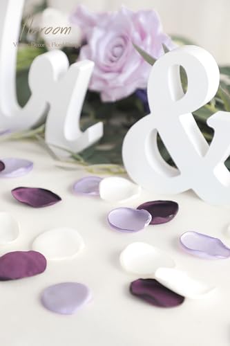 Floroom 300pcs Rose Petals Lilac Plum Faux Silk Flower Petals for Wedding Flower Girl Basket Aisle Scatter Dinner Table Centerpieces Party Confetti Bridal Shower Romantic Night Decoration - color: Charming Lilac, size: 300pcs