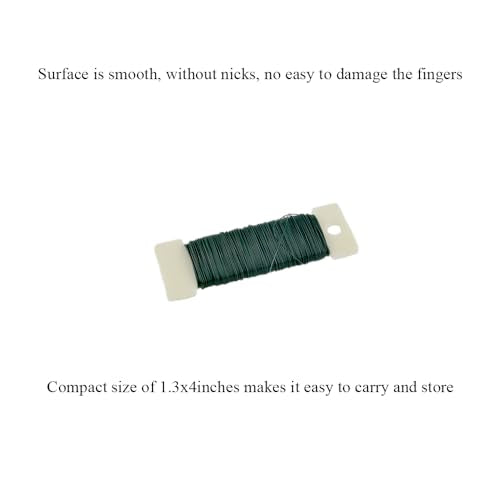 HAHIYO 26Gauge Green Wire - 1Rolls, 38yards (115feet) Flexible Floral Wire for Crafts, Christmas Wreaths, Tree & Flower Arrangement, Wedding DIY - color: Green, size: 26Gauge-1P/38Yards