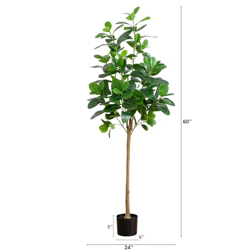 Nearly Natural 5ft. Artificial Audrey Ficus Tree - size: 5ft